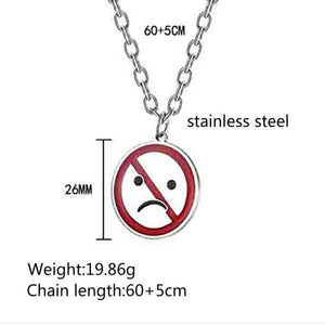 Stainless Steel Fashion Creativity Prohibit Emo Pendant Necklace