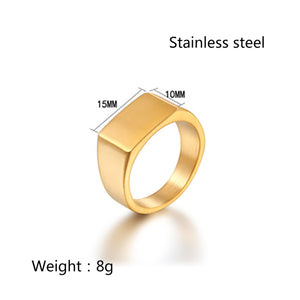 Stainless Steel European And American Minimalism Glossy Ring