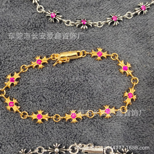 Chrome Hearts 22K Diamond Cross [Bracelet]