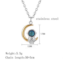 Load image into Gallery viewer, Stainless Steel INS Astronaut Trend Fashion Necklace