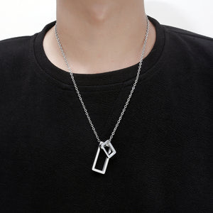 Stainless Steel Geometry Minimalism Pendant Necklace