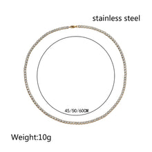 Load image into Gallery viewer, Stainless Steel European And American  Full Diamond Necklace