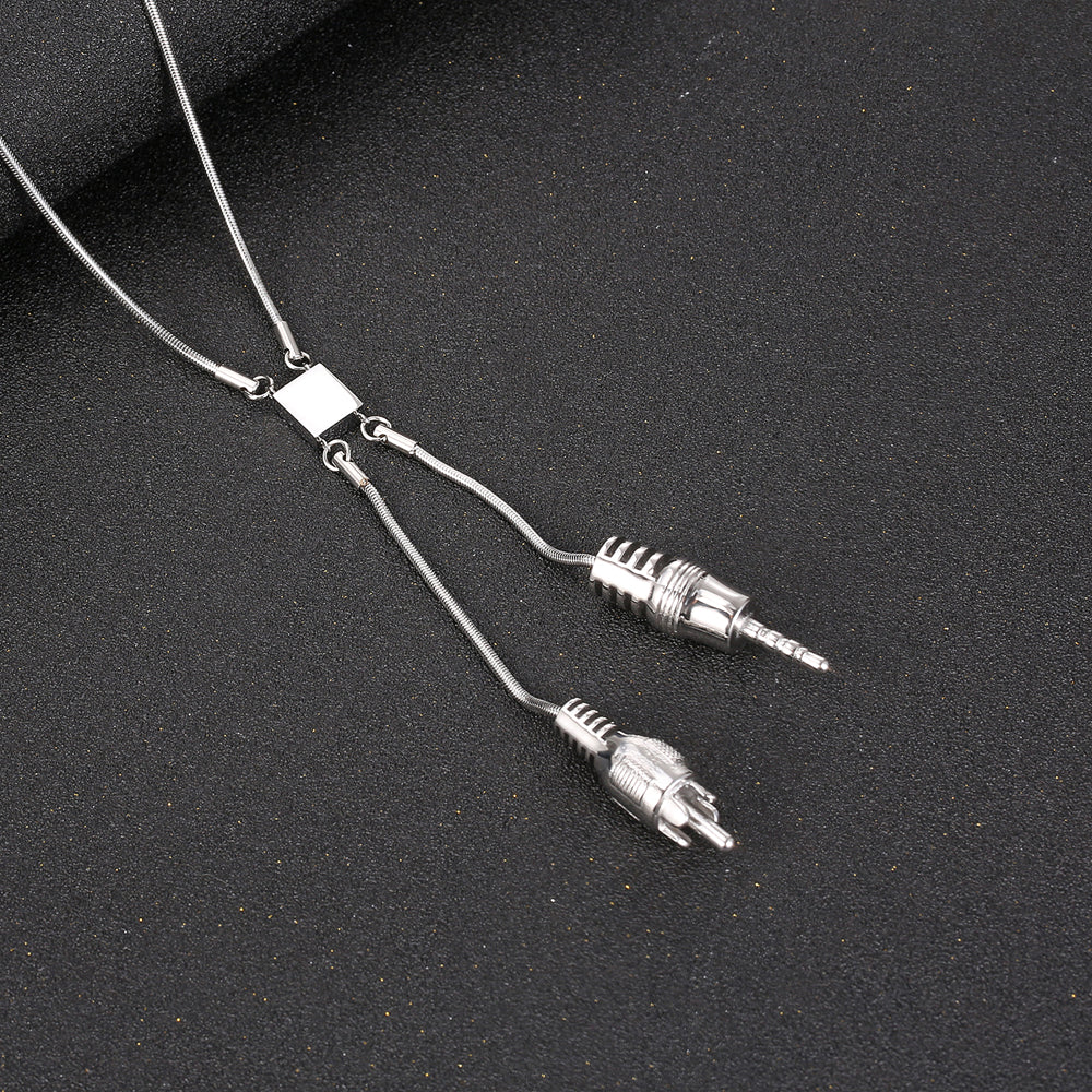 Stainless Steel Data Cable Trend Necklace