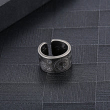 Load image into Gallery viewer, Stainless Steel Cartoon Graffiti Smiling Face Trend Ring