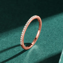 Load image into Gallery viewer, Modian s925 sterling silver simple row diamond ring women light luxury fashion cold wind zircon ring fine ring hand jewelry