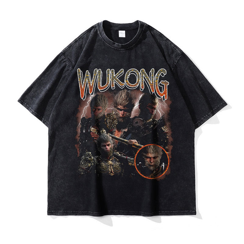 Black Myth Wukong T-shirt PC game Black Myth Wukong digital direct print American vintage short sleeve - Critique Clothing - 