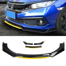 Load image into Gallery viewer, Car Accessories Universal Car Front Bumper Lip Body Kit Spoiler Splitter Diffuser 4PCS White Carbon Fiber Splitter ABS Plastic - Critique Clothing - 