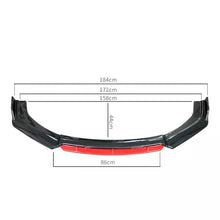 Load image into Gallery viewer, Car Accessories Universal Car Front Bumper Lip Body Kit Spoiler Splitter Diffuser 4PCS White Carbon Fiber Splitter ABS Plastic - Critique Clothing - 