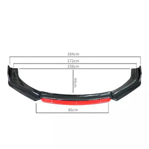 Car Accessories Universal Car Front Bumper Lip Body Kit Spoiler Splitter Diffuser 4PCS White Carbon Fiber Splitter ABS Plastic - Critique Clothing - 