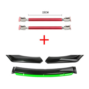 Car Accessories Universal Car Front Bumper Lip Body Kit Spoiler Splitter Diffuser 4PCS White Carbon Fiber Splitter ABS Plastic - Critique Clothing - 