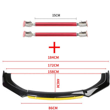 Load image into Gallery viewer, Car Accessories Universal Car Front Bumper Lip Body Kit Spoiler Splitter Diffuser 4PCS White Carbon Fiber Splitter ABS Plastic - Critique Clothing - 