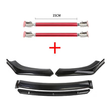 Load image into Gallery viewer, Car Accessories Universal Car Front Bumper Lip Body Kit Spoiler Splitter Diffuser 4PCS White Carbon Fiber Splitter ABS Plastic - Critique Clothing - 
