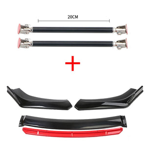 Car Accessories Universal Car Front Bumper Lip Body Kit Spoiler Splitter Diffuser 4PCS White Carbon Fiber Splitter ABS Plastic - Critique Clothing - 