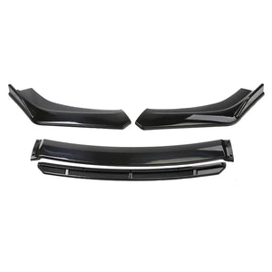 Car Accessories Universal Car Front Bumper Lip Body Kit Spoiler Splitter Diffuser 4PCS White Carbon Fiber Splitter ABS Plastic - Critique Clothing - 