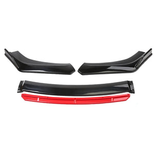 Car Accessories Universal Car Front Bumper Lip Body Kit Spoiler Splitter Diffuser 4PCS White Carbon Fiber Splitter ABS Plastic - Critique Clothing - 