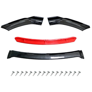 Car Accessories Universal Car Front Bumper Lip Body Kit Spoiler Splitter Diffuser 4PCS White Carbon Fiber Splitter ABS Plastic - Critique Clothing - 