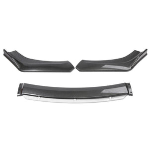 Car Accessories Universal Car Front Bumper Lip Body Kit Spoiler Splitter Diffuser 4PCS White Carbon Fiber Splitter ABS Plastic - Critique Clothing - 