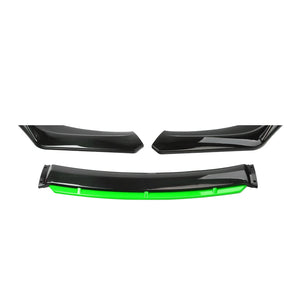 Car Accessories Universal Car Front Bumper Lip Body Kit Spoiler Splitter Diffuser 4PCS White Carbon Fiber Splitter ABS Plastic - Critique Clothing - 