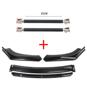 Car Accessories Universal Car Front Bumper Lip Body Kit Spoiler Splitter Diffuser 4PCS White Carbon Fiber Splitter ABS Plastic - Critique Clothing - 
