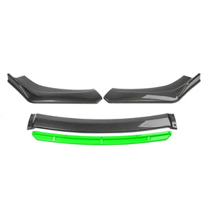Car Accessories Universal Car Front Bumper Lip Body Kit Spoiler Splitter Diffuser 4PCS White Carbon Fiber Splitter ABS Plastic - Critique Clothing - 