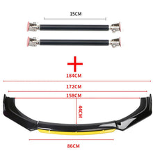 Load image into Gallery viewer, Car Accessories Universal Car Front Bumper Lip Body Kit Spoiler Splitter Diffuser 4PCS White Carbon Fiber Splitter ABS Plastic - Critique Clothing - 