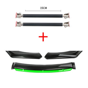Car Accessories Universal Car Front Bumper Lip Body Kit Spoiler Splitter Diffuser 4PCS White Carbon Fiber Splitter ABS Plastic - Critique Clothing - 