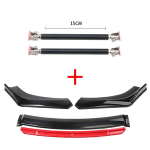 Car Accessories Universal Car Front Bumper Lip Body Kit Spoiler Splitter Diffuser 4PCS White Carbon Fiber Splitter ABS Plastic - Critique Clothing - 