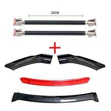 Load image into Gallery viewer, Car Accessories Universal Car Front Bumper Lip Body Kit Spoiler Splitter Diffuser 4PCS White Carbon Fiber Splitter ABS Plastic - Critique Clothing - 