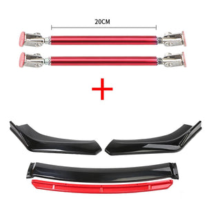 Car Accessories Universal Car Front Bumper Lip Body Kit Spoiler Splitter Diffuser 4PCS White Carbon Fiber Splitter ABS Plastic - Critique Clothing - 