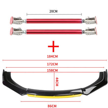 Load image into Gallery viewer, Car Accessories Universal Car Front Bumper Lip Body Kit Spoiler Splitter Diffuser 4PCS White Carbon Fiber Splitter ABS Plastic - Critique Clothing - 