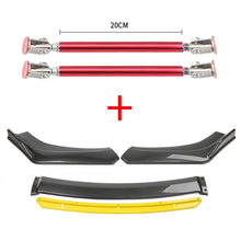 Load image into Gallery viewer, Car Accessories Universal Car Front Bumper Lip Body Kit Spoiler Splitter Diffuser 4PCS White Carbon Fiber Splitter ABS Plastic - Critique Clothing - 