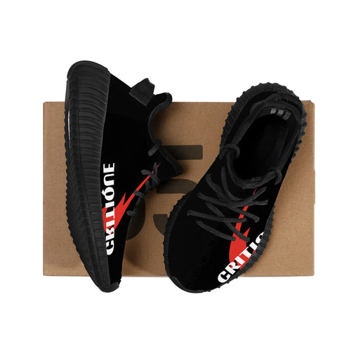 Critique Kids Mesh Knit Sneaker - Black - Critique Clothing - 