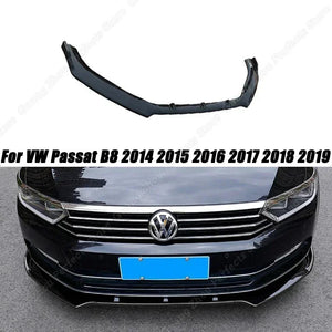 For VW Passat B8 2014 2015 2016 2017 2018 2019  Front Bumper Lip Splitter Spoiler Protector Body Kit Car Accessories Gloss Black - Critique Clothing - 