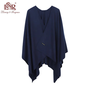 New Fashion Cashmere Winter Women Poncho Scarves Women Solid Shawl Cape Foulard Femme Pashmina Female Bufanda Mujer Sjaal