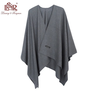 New Fashion Cashmere Winter Women Poncho Scarves Women Solid Shawl Cape Foulard Femme Pashmina Female Bufanda Mujer Sjaal