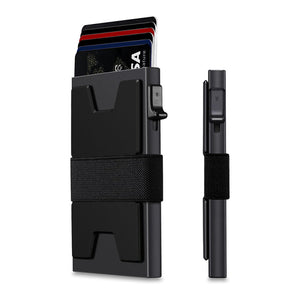 Metal card bag Men's RFID anti-theft brush metal aluminum alloy card bag