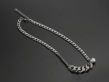 Load image into Gallery viewer, Stainless Steel Inlaid Diamond Pearls Necklace