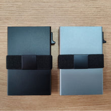 Load image into Gallery viewer, Metal card bag Men&#39;s RFID anti-theft brush metal aluminum alloy card bag