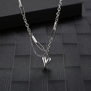 Stainless Steel Love Splicing Fashion Necklace