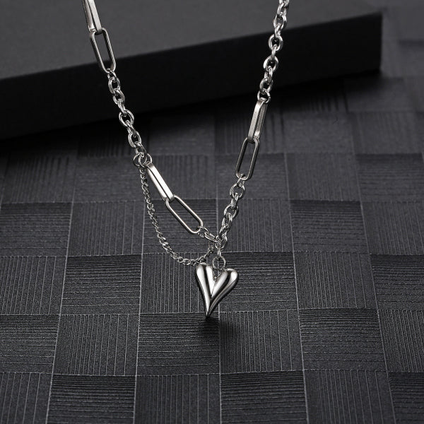 Stainless Steel Love Splicing Fashion Necklace