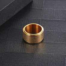 Load image into Gallery viewer, Stainless Steel Buddhist Heart Sutra Rotating Fashion Ring