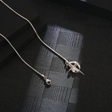 Load image into Gallery viewer, Stainless Steel Moon Cross Necklace
