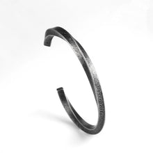 Load image into Gallery viewer, Stainless Steel European and American Vintage Twisted Spiral Never Give Up Open Fashion Bracelet