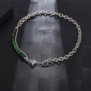 Stainless Steel Bead Splicing Minimalism Fashion Necklace