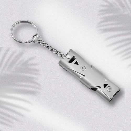 New double frequency whistle sound whistle Double tube high frequency whistle Aluminum alloy metal survival whistle outdoor whistle