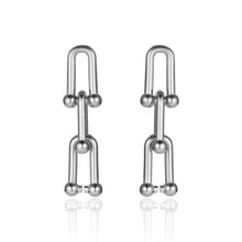 Load image into Gallery viewer, Stainless Steel Horseshoe Buckle U-shaped  Minimalist Drop Earring