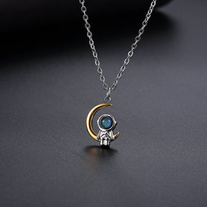 Stainless Steel INS Astronaut Trend Fashion Necklace