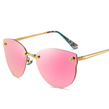 Load image into Gallery viewer, New frameless lady cat eye polarizing sunglasses summer colorful shade driving sunglasses female