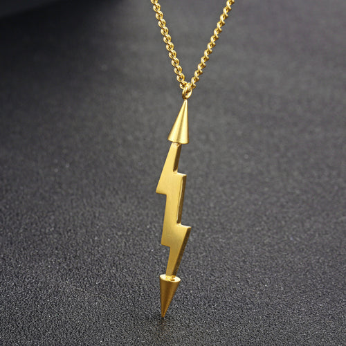 Stainless Steel Lightning Minimalism Necklace
