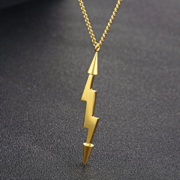 Stainless Steel Lightning Minimalism Necklace